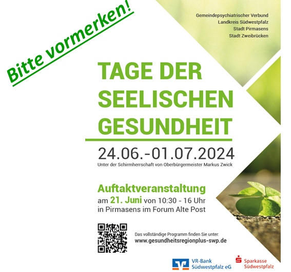 Auftakt der Tage der seelischen Gesundheit beginnt am 21. Juni 2024 – Das Programm der Aktionswoche finden Sie hier