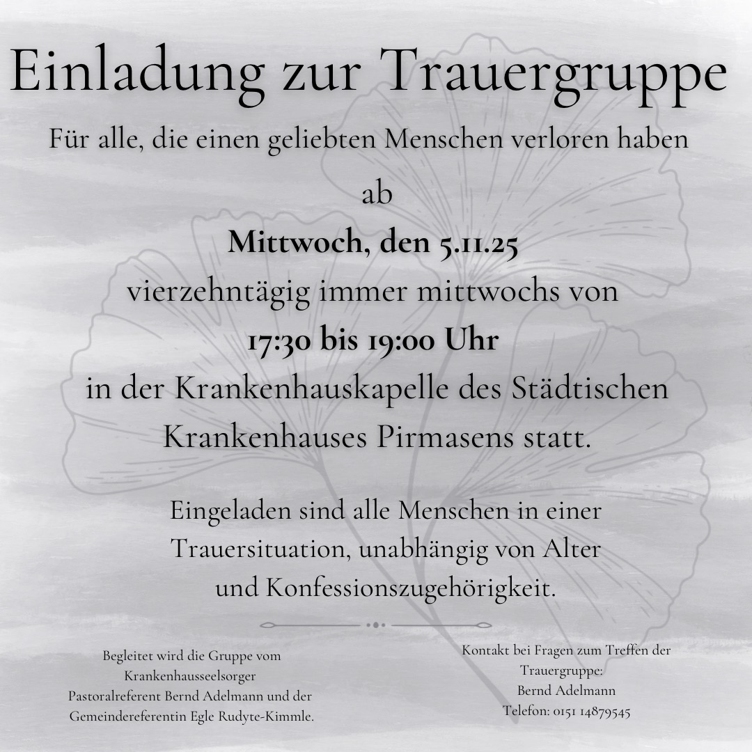 Landkreis Südwestpfalz Pirmasens Zweibrücken Depression Trauer